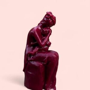 Handmade Mother and Child Candle of a mother holding her child